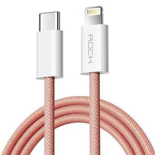 ROCK Z20 Flash Charge Series 20W PD USB-C / Type-C to 8 Pin Fast Charging Data Cable, Cable Length: 1m (Pink)