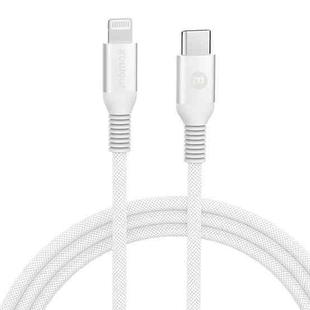 MOMAX DL51D Type-C / USB-C to 8 Pin PD Braided Fast Charging Cable, Length: 1.2m (White)