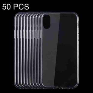 For iPhone X / XS 50pcs 0.75mm Ultra-thin Transparent TPU Protective Case