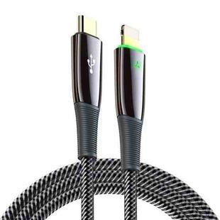 DUX DUCIS K-IV Series Type-C to 8 Pin Braided PD Fast Charging Data Cable, Length: 3m (Black)