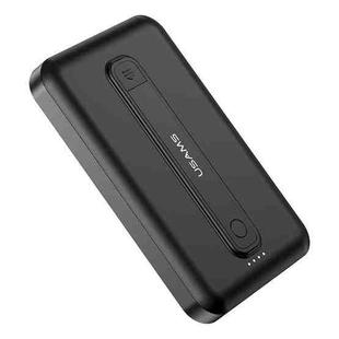 USAMS US-CD173 PB64 10000mAh 20W 2 in 1 USB+USB-C/Type-C Fast Charge Magnetic Wireless Charging Power Bank with Hidden Stand (Black)