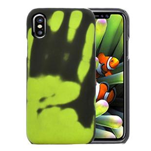 For   iPhone X / XS   Thermal Sensor Discoloration Protective Back Cover Case(Green)