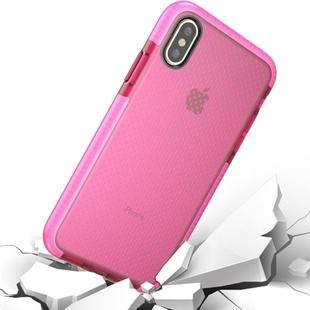 For   iPhone X / XS   Basketball Texture Anti-collision TPU Protective Case (Pink)