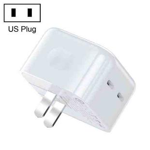 WK WP-U142 35W Dual USB-C/Type-C Gallium Nitride Charger, US Plug(White)