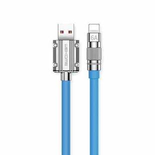 WK WDC-186 Qjie Series 6A USB to 8 Pin Ultra-fast Charging Data Cable, Length: 1m (Blue)