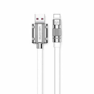 WK WDC-186 Qjie Series 6A USB to 8 Pin Ultra-fast Charging Data Cable, Length: 1m (White)