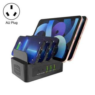 YFY-A54 100W USB + Type-C 5-Ports Smart Charging Station with Phone & Tablet Stand, AU Plug