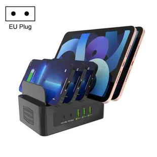 YFY-A54 100W USB + Type-C 5-Ports Smart Charging Station with Phone & Tablet Stand, EU Plug