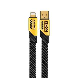 WK WDC-190i Mech Series 2.4A USB to 8 Pin Fast Charge Data Cable, Length: 1m(Yellow)