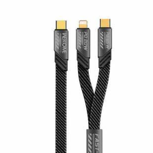 WK WDC-189 Armor Series 2 in 1 65W USB-C/Type-C to USB-C/Type-C+8 Pin Magnetic Data Cable, Length: 1.2m(Tarnish)