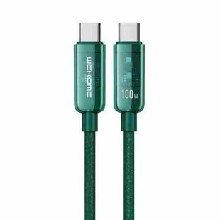 WK WDC-193 Pioneer Series 100W USB-C/Type-C to USB-C/Type-C Fast Charging Data Cable, Length: 1m(Green)