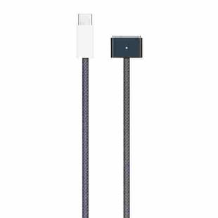 USB-C / Type-C to Magsafe 3 Braided Fast Charging Data Cable, Length: 2m (Blue)