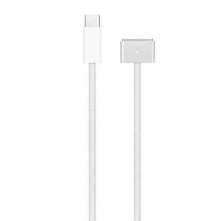 USB-C / Type-C to Magsafe 3 Braided Fast Charging Data Cable, Length: 2m (White)