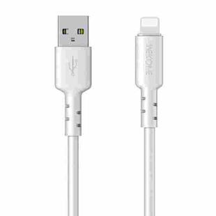 WEKOME WDC-01 Tidal Energy Series 2.4A USB to 8 Pin PVC Data Cable, Length: 1m (White)