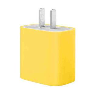 For Apple 20W Charger Mobile Phone Charging Silicone Protective Case (Yellow)