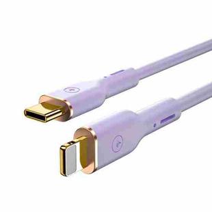 WIWU Vitality Series WI-C018 PD27W USB-C / Type-C to 8 Pin Fast Charging Data Cable, Length: 1.2m (Purple)