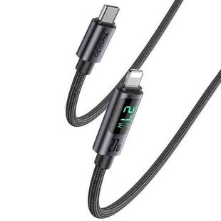 Yesido CA157 PD27W USB-C / Type-C to 8 Pin Digital Display Charging Data Cable, Cable Length: 1.2m (Black)