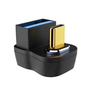 10 Gbps USB Female to USB-C/Type-C Male U-Shaped Magnetic Elbow Charging Adapter