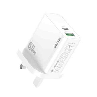 WK WP-U116 Sonic 65W USB+USB-C/Type-C Fast Charge Charger, Specifications: UK Plug