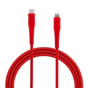 MOMAX 1.2m 3A Type-C / USB-C to 8 Pin PD Braided Fast Charging Cable for iPhone, iPad(Red)