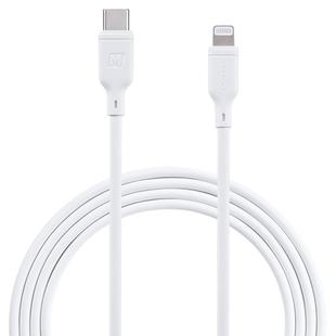 MOMAX 2m 3A Type-C / USB-C to 8 Pin PD Fast Charging Cable for iPhone, iPad(White)