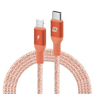MOMAX 1.2m Type-C / USB-C to 8 Pin PD Fast Charging Braided Cable for iPhone, iPad(Coral Red)