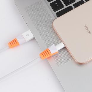 2 PCS Anti-break USB Charge Cable Winder Protective Case Protection Sleeve(Orange)