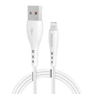 Yesido CA26 2.4A USB to 8 Pin Charging Cable, Length: 1m(White)