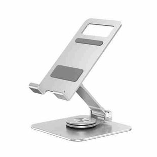R-JUST HZ24 Aluminum Alloy Rotary Folding Mobile Phone Tablet Holder(Silver Grey)