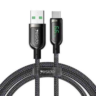 Yesido CA85 5A 66W USB to USB-C / Type-C Digital Display Fast Charging Cable, Length: 1.2m