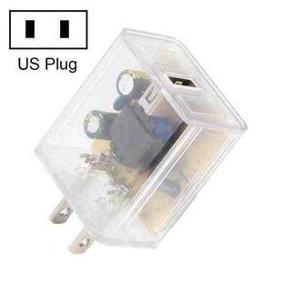 2A USB Transparent Charger, Specification: US Plug