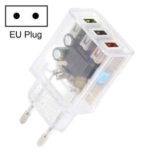 2A Three USB Transparent Charger, specification: EU Plug