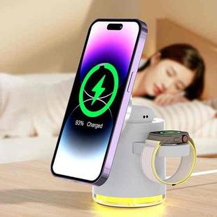 C16 15W 4 in 1 Multifunctional Foldable Magnetic Wireless Charger (White)