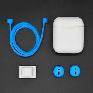 Anti-lost Rope + Silicone Case + Earphone Hang Buckle + Earplug Cover Bluetooth Wireless Earphone Cover Case Set for Apple AirPods 1 / 2