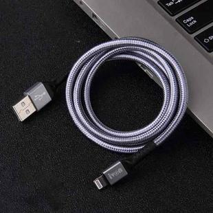 IVON CA89 2.1A USB to 8 Pin Braid Fast Charge Data Cable, Cable Length: 1m(Grey)