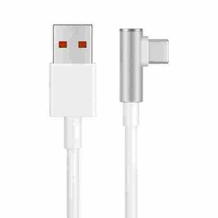 Original Xiaomi 6A USB to USB-C / Type-C 90 Degree Elbow Fast Charging Data Cable, Length: 1.5m