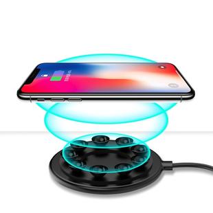 Basix C1 10W Sucker Round Metal Fast Charging Wireless Charger (Black)