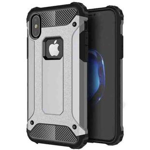 For iPhone X / XS Magic Armor TPU + PC Combination Case(Grey)