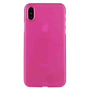 For iPhone X / XS PP Protective Back Cover Case  (Magenta)
