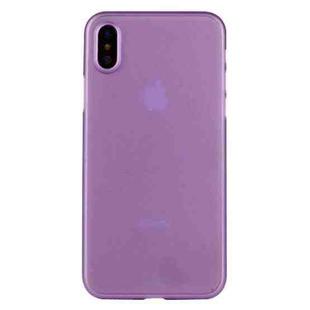For iPhone X / XS PP Protective Back Cover Case  (Purple)