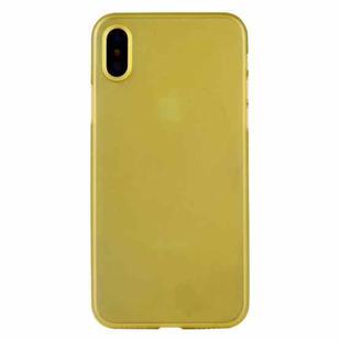 For iPhone X / XS PP Protective Back Cover Case  (Yellow)
