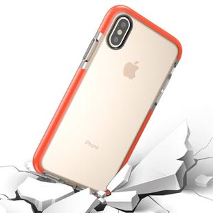 For   iPhone X / XS   Fashion Transparent Texture Anti-collision TPU Protective Case (Orange)