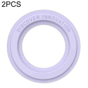 2 PCS NILLKIN Portable PU Leather Magnetic Ring Sticker (Purple)