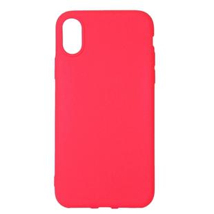 For   iPhone X / XS    Frosted Solid Color  Protective Back Cover Case(Red)