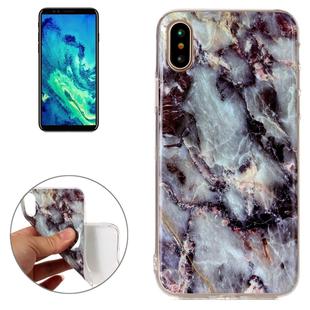 For iPhone X / XS Brown Marble Pattern TPU Shockproof Protective Back Cover Case