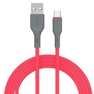 IVON CA78 2.4A Type-C / USB-C Fast Charging Data Cable, Length: 1m(Red)