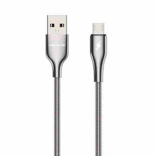 WK WDC-114i 1m 3A King Kong Pro Series USB to Micro USB Data Sync Charging Cable(Silver)