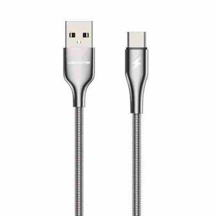 WK WDC-114a 1m 3A King Kong Pro Series USB to USB-C / Type-C Data Sync Charging Cable(Silver)