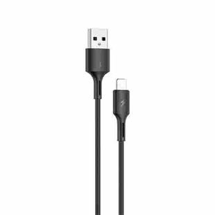 WK WDC-136 USB to 8 Pin 3A Fast Charing Data Cable(Black)