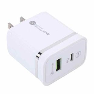 46-A2C2 20W PD + QC3.0 USB Multifunction Fast Charger,US Plug(White)